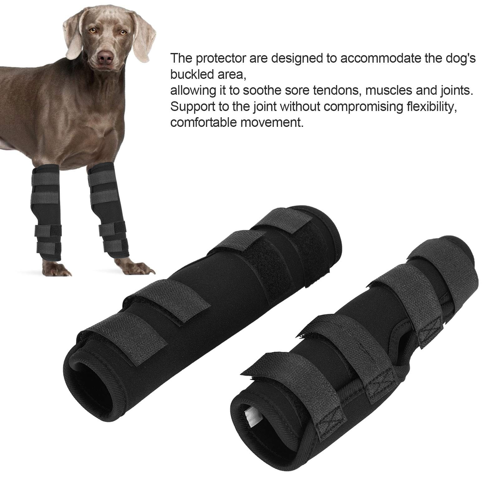 NOENNULL Dog Canine Leg Compression Brace Wrap Sleeve, Wounds, Braces, Heals, and Prevents Injuries and Sprains, Helps with Loss of Stability Caused by Arthritis (M)