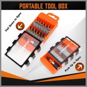 HORUSDY 13Pieces T5-T40 Torx Bits Set - Torx Security Bit Set - Security Torx Bit Set | Star Bits Set - 1/4 Hex Torx