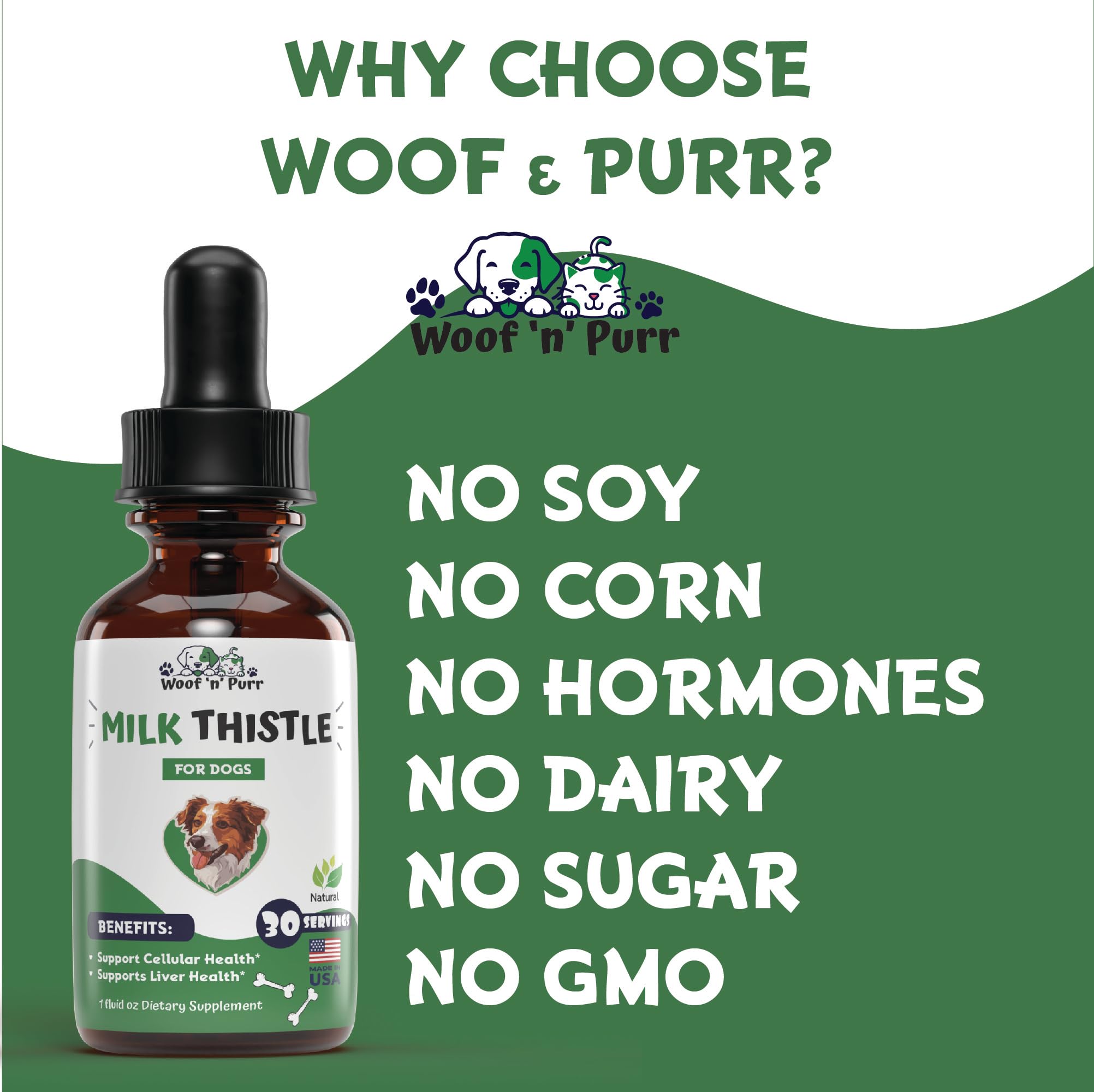 Milk Thistle for Dogs - Supports Liver and Kidney Health - Milk Thistle for Dogs Liver Support - Dog Milk Thistle - Dog Liver Support - Dog Liver Supplement - Milk Thistle Supplement for Dogs - 1 oz