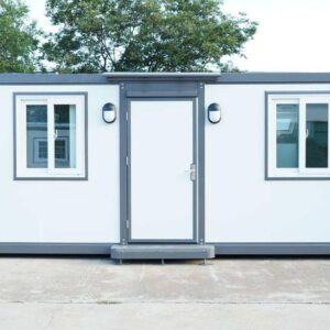 Generic Portable Prefabrecated Tiny House, Expandable Plastic Mobile House, 20X7 ft Prefab House, Foldable Moveable House, 1Bedroom with SofaBed, Cupboard, Kitchen, Ideal for Office, Shed, White