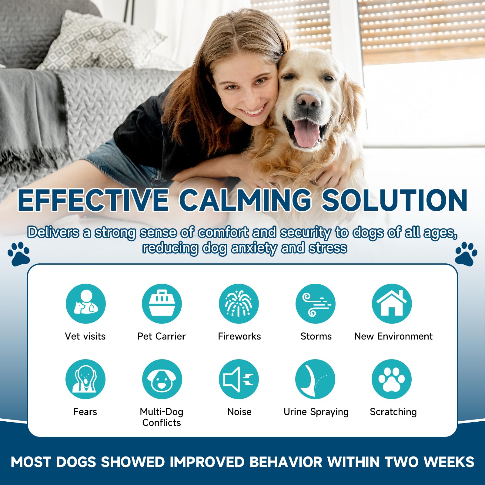 Dog Calming Diffuser Refills, 6 Pack Dog Calming Pheromones Diffuser for Dog Pheromones Calming Refill, 120 Days Anxiety Relief Stress Appeasing Pheromone Diffuser Calm Dog, Fits All Common Diffuser