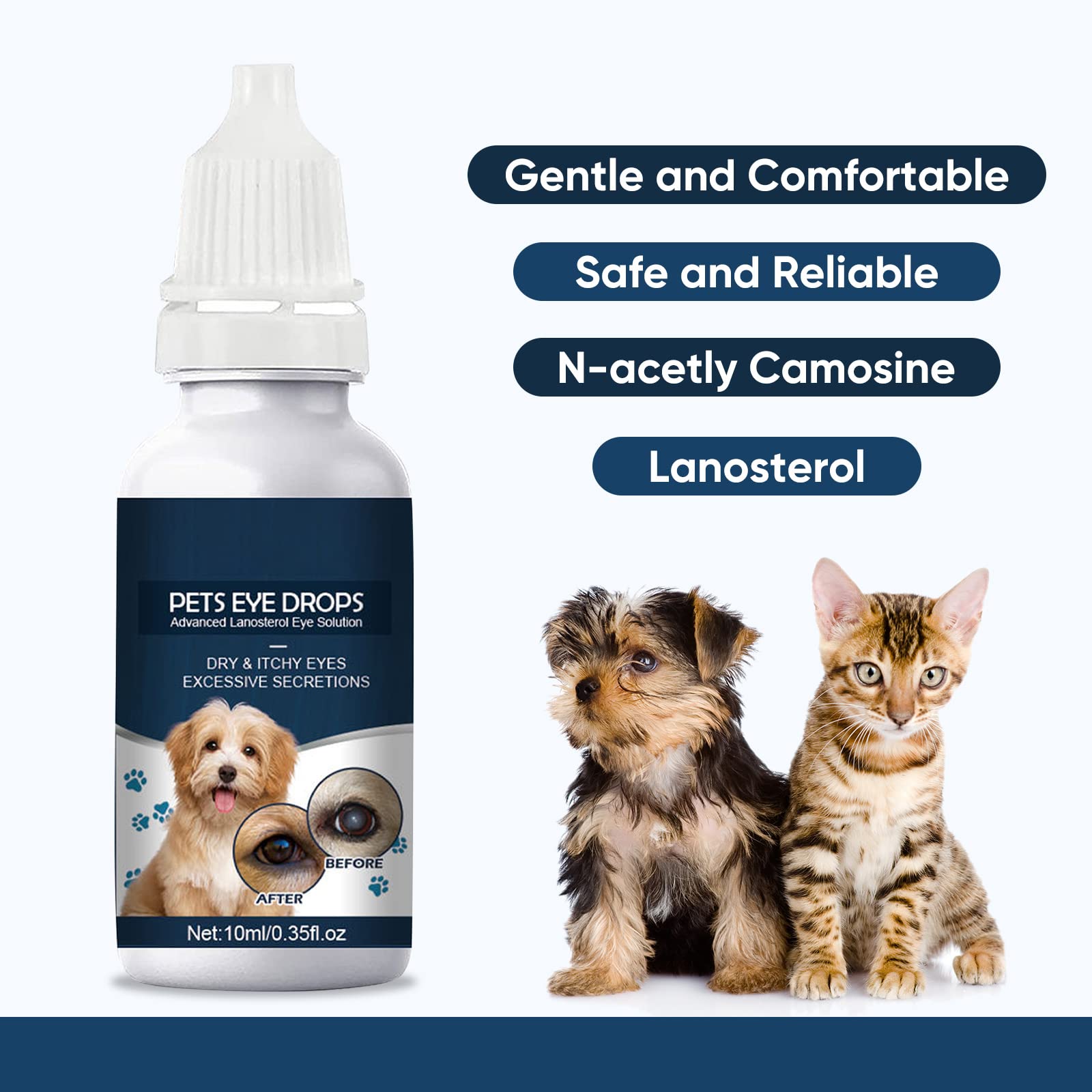 Cataract Drops for Dogs, Dog Eye Drops, Improve Vision Clarity, Improve Eye Vision and Cataracts(2 x 10 mL)