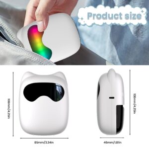 Mini Sticker Printer, Inkless Pocket Sticker Printer with 6 Color Lighting Modes, Bluetooth Thermal Printer with 13 Rolls Paper Compatible with Android & iOS for Journal, Memo, Photo, DIY, Gifts