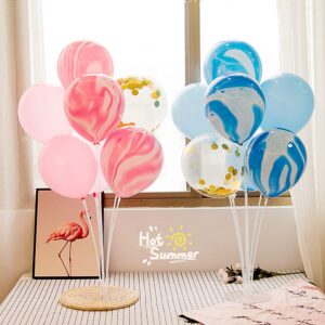 4 Pack Balloon Stand Kit, Fenxyo Balloon Sticks Holder with Base for Table Graduation Birthday Wedding Anniversary Baby Shower Gender Reveal Party Decorations