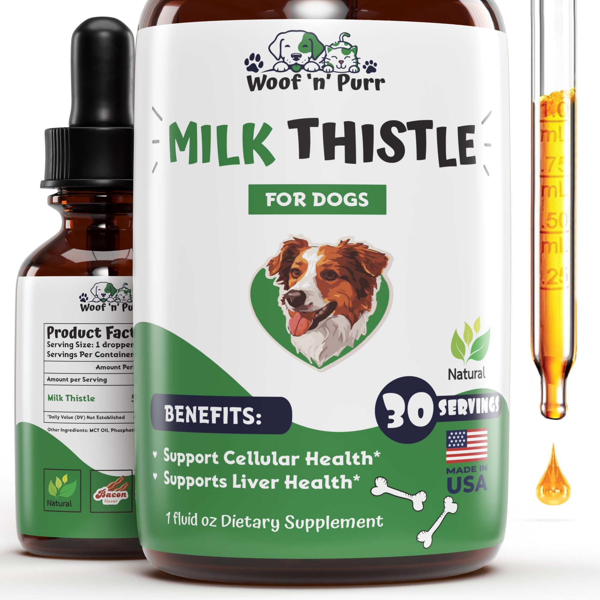 Milk Thistle for Dogs - Supports Liver and Kidney Health - Milk Thistle for Dogs Liver Support - Dog Milk Thistle - Dog Liver Support - Dog Liver Supplement - Milk Thistle Supplement for Dogs - 1 oz