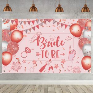 bachelorette party backdrop,bride to be backdrop banner sign poster,large fabric rose gold bride to be sign photo backdrop background for bachelorette party decoration (rose gold)