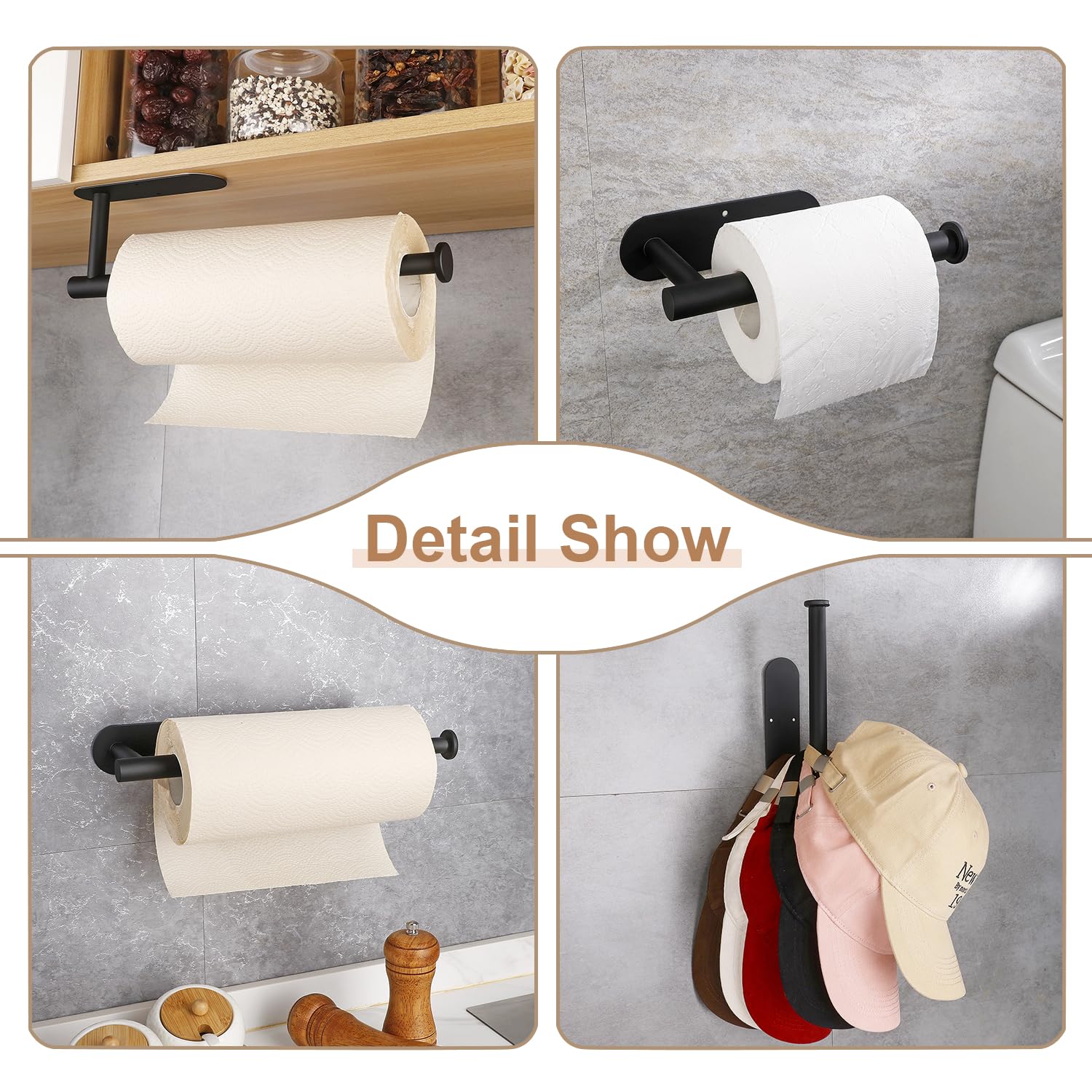 Under-Cabinet Paper Towel Holder, Retractable, Stainless Steel, Easy Install, Standard Bracket