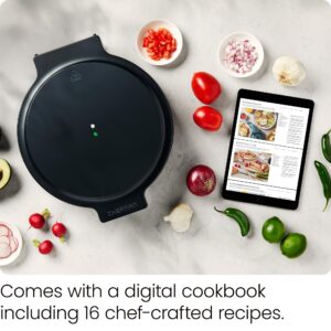 Chefman Everything Maker & Pizza Oven – 1440W Countertop Electric Pizza Maker with 12” Nonstick Cooking Plates, Make Pizza, Quesadillas, Omelettes and More, with Indicator Lights and Vertical Storage