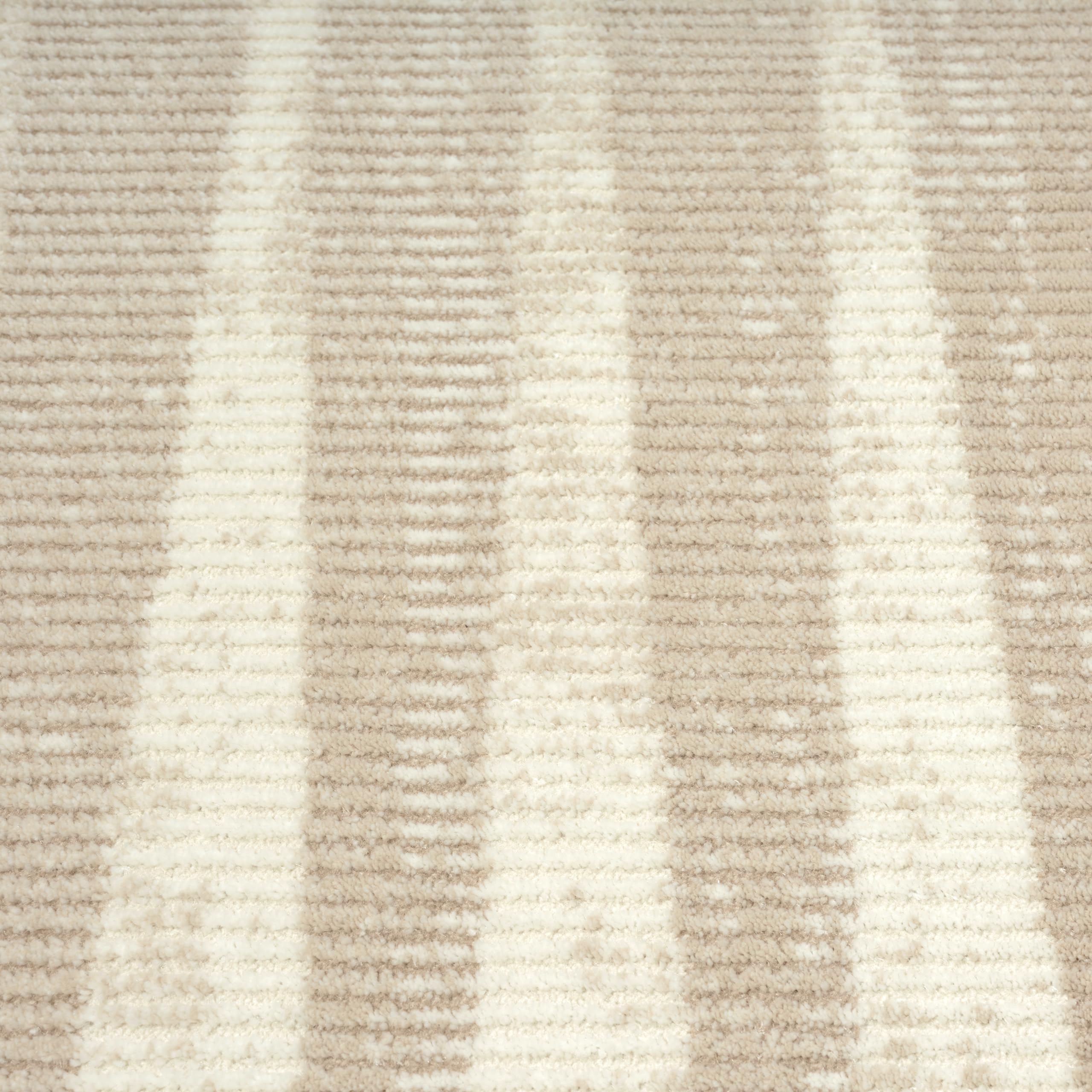 Abani Terra Cream 6' x 9' Area Rug for Living Room, Bedroom - Vertical Lines Pattern - Durable & Easy to Clean