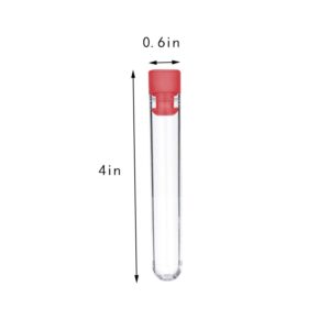 CTFRQC 10 Pcs Test Tubes, Clear Plastic Test Tubes with Caps for Scientific Experiments, Candy Beads Sample Storage, Kids Party Supplies, Halloween, Christmas (15 x 100mm)