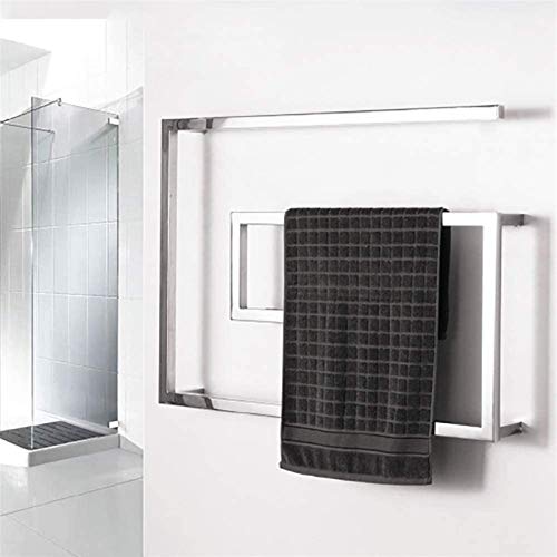 MUSUMI Stainless Steel Towel Warmer, Electric Heated Towel Rack Hot Towel Rail with Square Bars for Bathroom Kitchen Hotel,Bath Towel Dryer