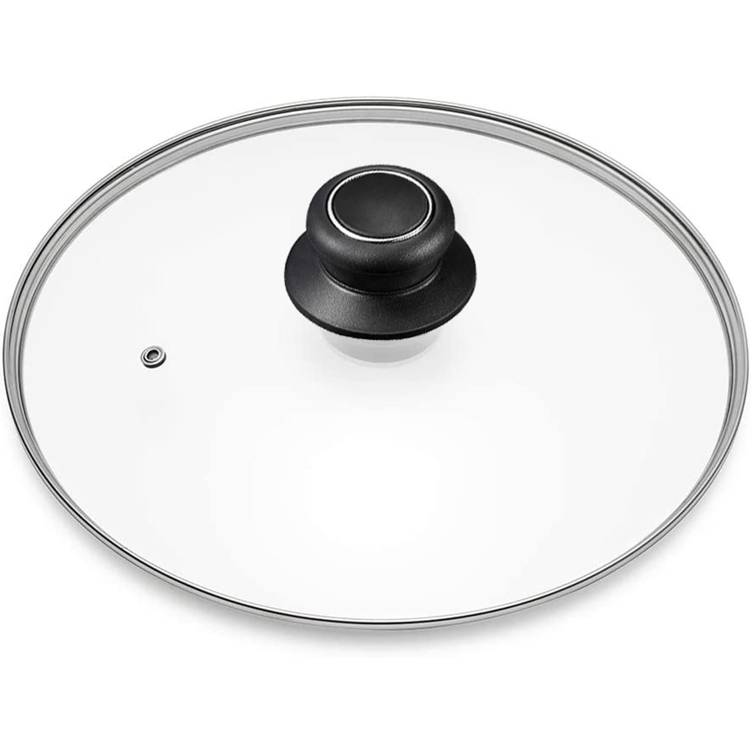 10 Inch Tempered Glass Lid for Frying Pan, 10" Glass Covers for Pots, Pans, Skillets and Cast Iron, Compatible with All 10" Diameter Cookware, Clear, 1 Set