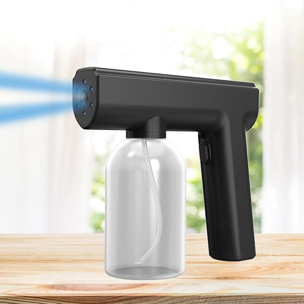 SHITOOMFE Portable Disinfection Fogger Machine Handheld Rechargeable Steam Sprayer for Home, Office, Garden Black Spray Gun