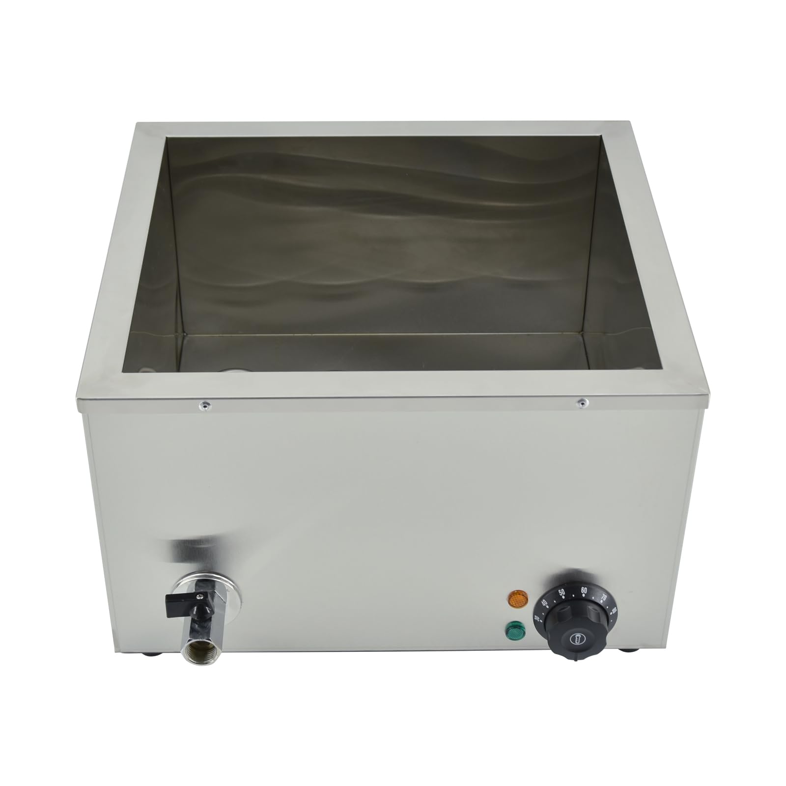 DULNICE Electric Food Warmer with Temperature Control - 1350W Commercial Stainless Steel Bain Marie for Catering and Restaurants