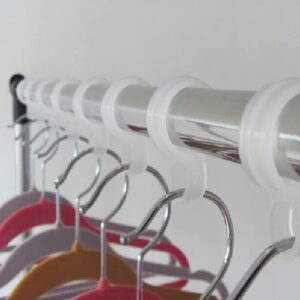 50 Pcs White Plastic Windproof Hanger Hooks Clothes Hanger Buckle Clip Laundry Hanging Hooks Closet Rod Hanging Tool for Drying Rack Suit Hangers Clothes Hangers