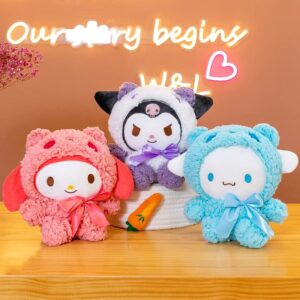 Kawaii Plush Doll 8''/20cm, Lovely Cartoon Kitty Cross-Dressing Stuffed Toy, Soft Anime Plush Pillow Doll, Cute Birthday Party Favors for Kids Children Girls Fans Collectibles Home Decor, Christmas