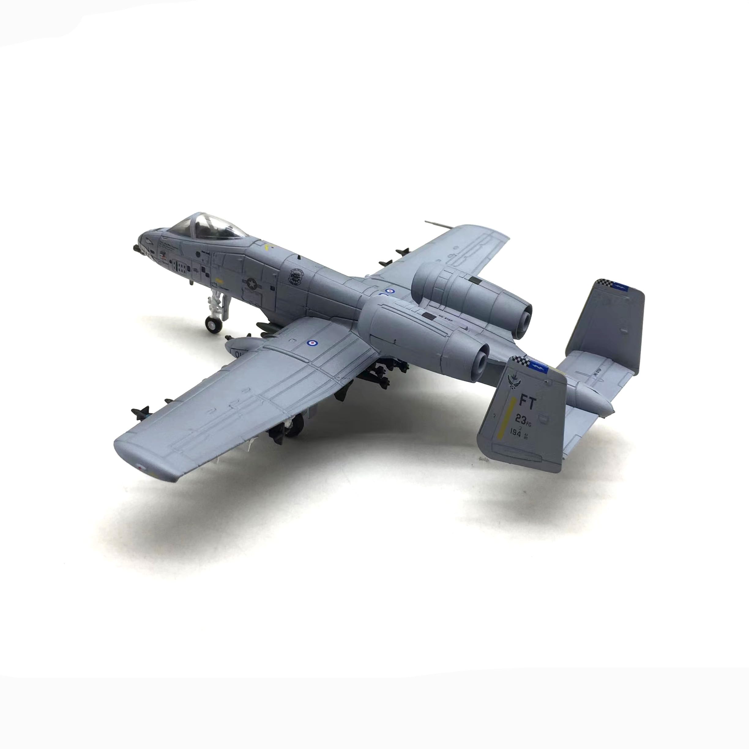 Enatuther 1/100 A-10 Warthog Model A10 Thunderbolt II Jet Plane Attack Plane Fighter Military Model Diecast Plane Model for Collection or Gift