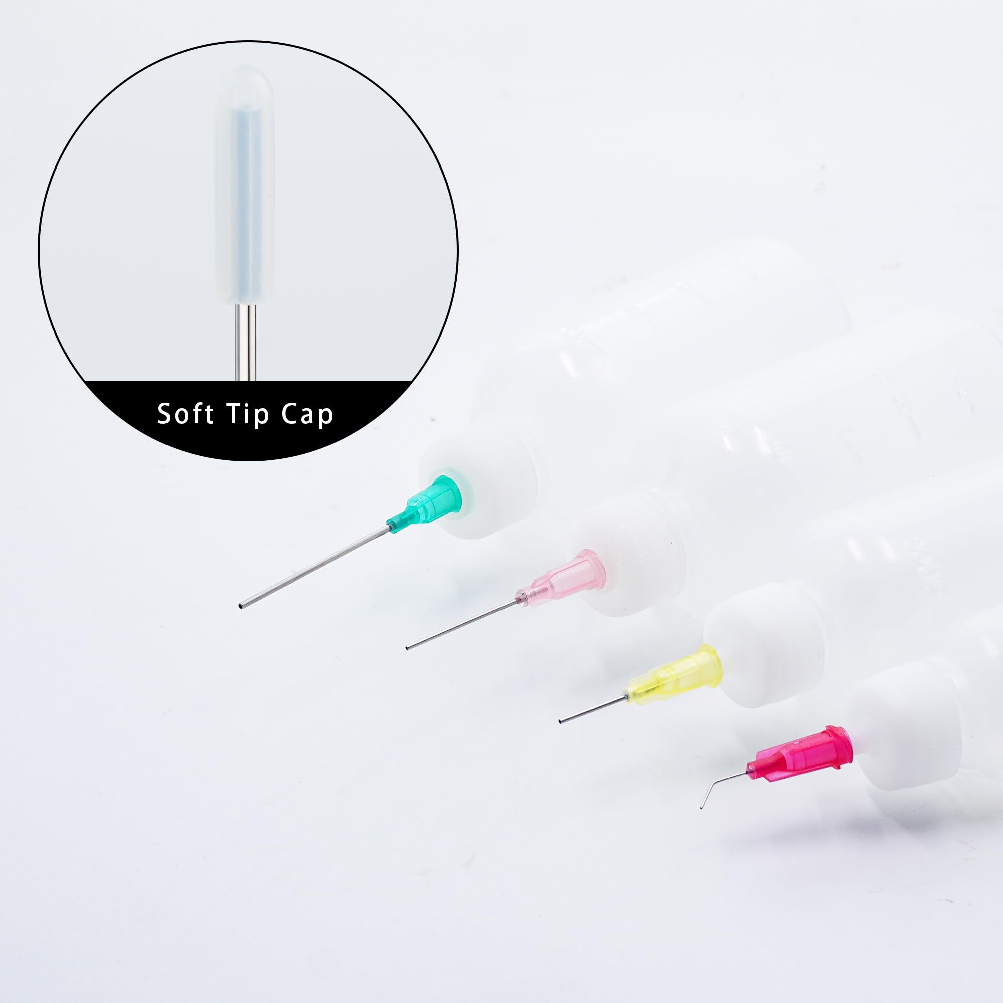 30ml Precision Tip Applicator Bottle, with Blunt Tip Needle and Cap, 18G 20G 25G Needle Tip Squeeze Bottle, Needle Nose Bottle, Glue Bottles with Fine Tip