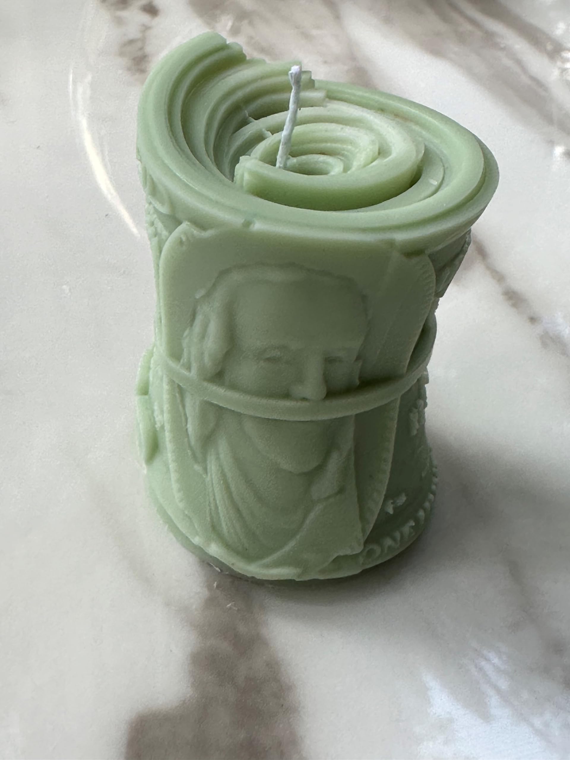 100 Dollar Bill/Money Candle, Natural Soy wax/Beeswax, Decorative Candle, Can be used as a Gift or home décor (No Fragrance)