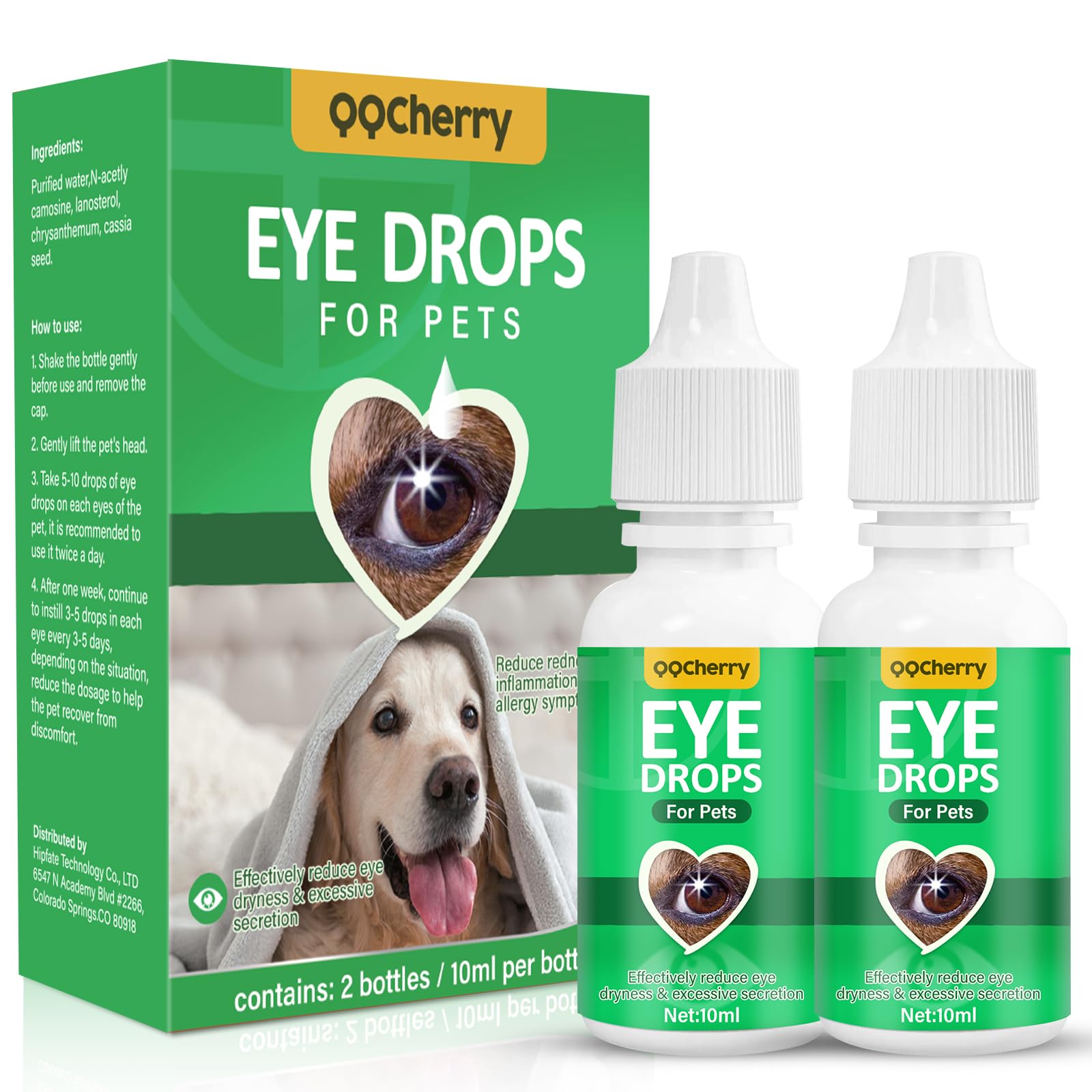 Cataract Drops for Dogs, Dog Eye Drops, Improve Vision Clarity, Improve Eye Vision and Cataracts(2 x 10 mL)