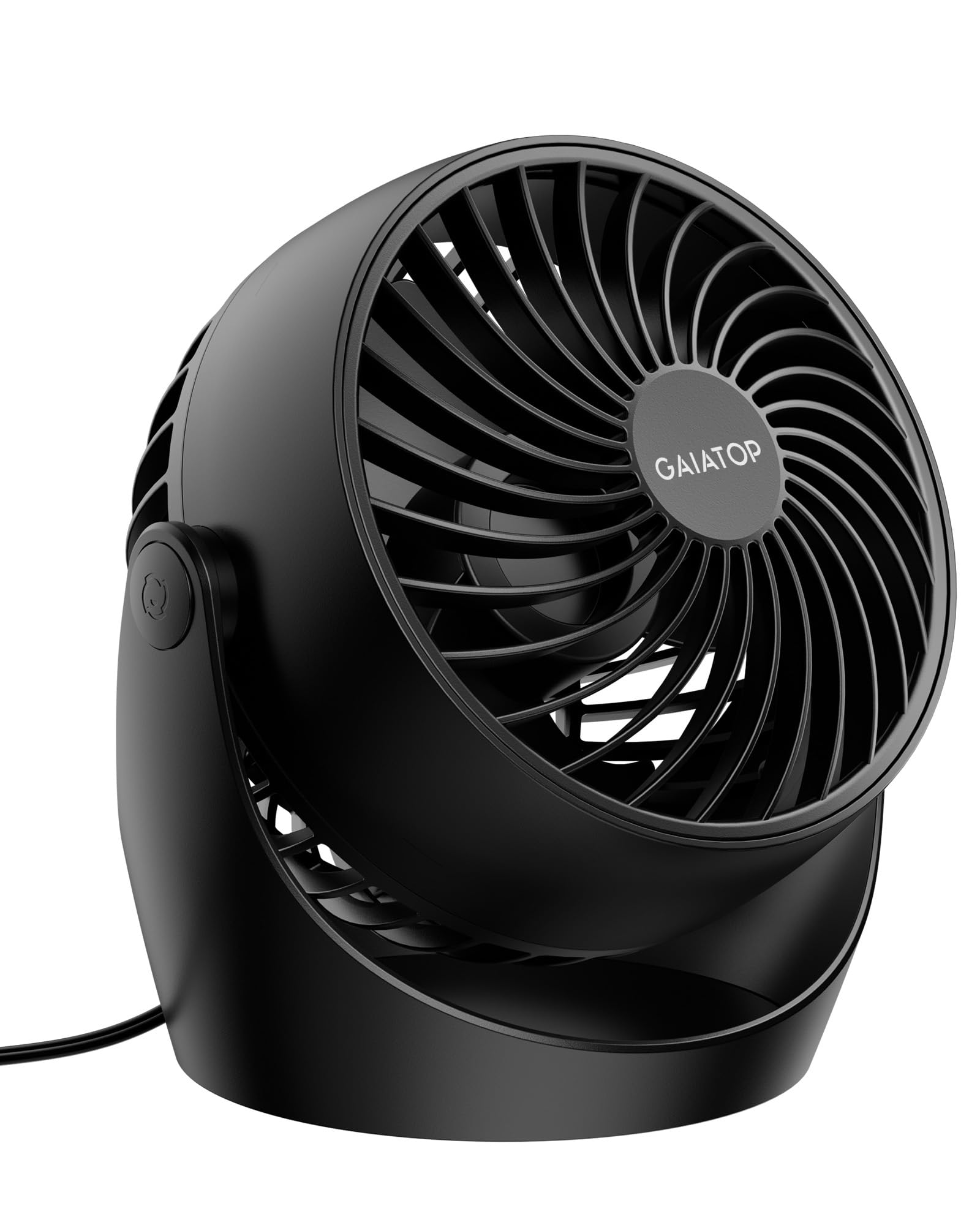 Gaiatop Air Circulator Fan, Portable Desk Fan Table Fan Dorm Fan, 5-Inch Small Fan 3 Speed with 360° Adjustable Tilt Energy-Saving Quiet Fan for Home, Office, Bedside, Bedroom, Bathroom