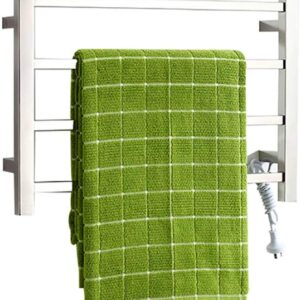 SSRURYWZ Towel Warmer, Heated Towel Warmer,Stainless Steel Electric Heated Warmer Radiator Wall Mount Towel Rail for Bathroom Kitchen,Bath Towel Dryer, Plugin