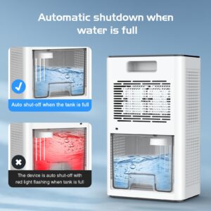 COLAZE Dehumidifiers for Home, 850 Sq.Ft Dehumidifier for Room Bathroom Bedroom RV Closet, 85 OZ Water Tank, Two Working Modes with Auto Shut Off, 7 Colors LED Light