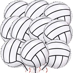 CSTYWC 10 Pieces Volleyball Foil Balloons Volleyball Balloons Mylar Aluminum Foil Balloons for Birthday Volleyball Sports Themed Party Decorations