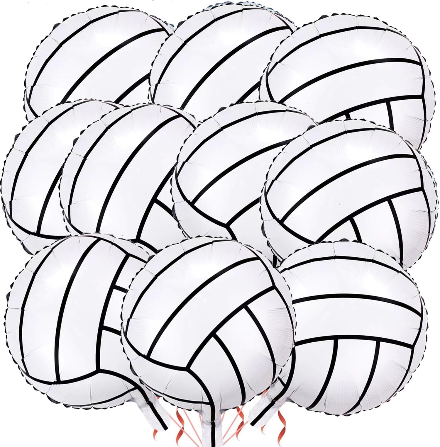 CSTYWC 10 Pieces Volleyball Foil Balloons Volleyball Balloons Mylar Aluminum Foil Balloons for Birthday Volleyball Sports Themed Party Decorations