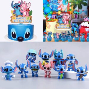 Cartoon Cake Toppers,Children Mini Figurines Toy,Cartoon Cake Decoration for Cartoon Kids Birthday Baby Shower Cartoon Theme Party Supplies