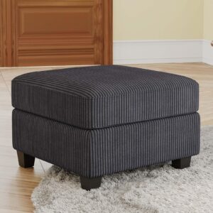 belffin corduroy ottoman modular sectional couch module parts convertible modern sectional sofa couch, dark grey