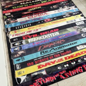 Generic Nostalgic Retro Style Rug, Runner Rug, VHS Case Themed, Horror Rug, Home Theater TV Room,Long Rug,Entry Rug,Hallway Runner Rug D1242.1 80x200Cm//31x78 inch