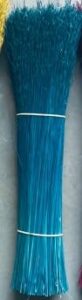 dyed broomcorn 20" hurl for broom making and crafting (blue)