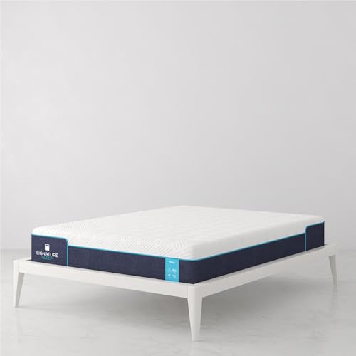 Signature Sleep Bliss 10 Inch Charcoal Cool Gel Memory Foam Mattress-in-a-Box, Medium, Certipur-US and Oeko-TEX, Full