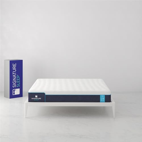 Signature Sleep Bliss 10 Inch Charcoal Cool Gel Memory Foam Mattress-in-a-Box, Medium, Certipur-US and Oeko-TEX, King