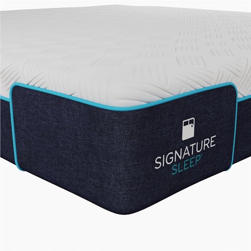 Signature Sleep Bliss 10 Inch Charcoal Cool Gel Memory Foam Mattress-in-a-Box, Medium, Certipur-US and Oeko-TEX, King