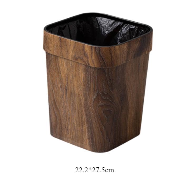 IEUDNS Trash Bin Wastebasket Bin Rustic Square Household Portable Decorative Small Narrow Garbage Can Recycle Bin for Kitchen Decor