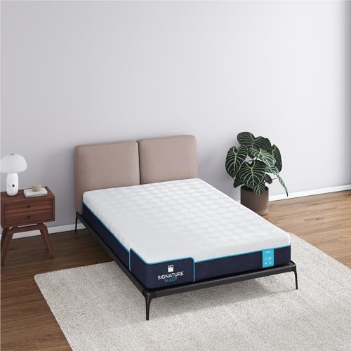 Signature Sleep Bliss 10 Inch Charcoal Cool Gel Memory Foam Mattress-in-a-Box, Medium, Certipur-US and Oeko-TEX, Full