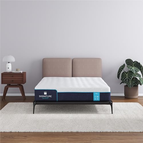 Signature Sleep Bliss 10 Inch Charcoal Cool Gel Memory Foam Mattress-in-a-Box, Medium, Certipur-US and Oeko-TEX, Full