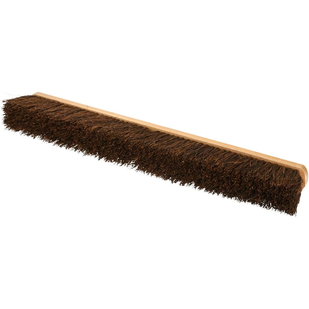 PRO SOURCE Heavy Duty Palmyra-Bristle Push Broom Head with Threaded Wood Block: 30 inch Wide