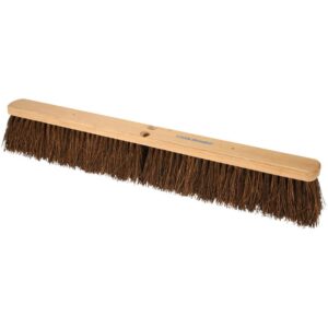 pro source heavy duty palmyra-bristle push broom head with threaded wood block: 30 inch wide