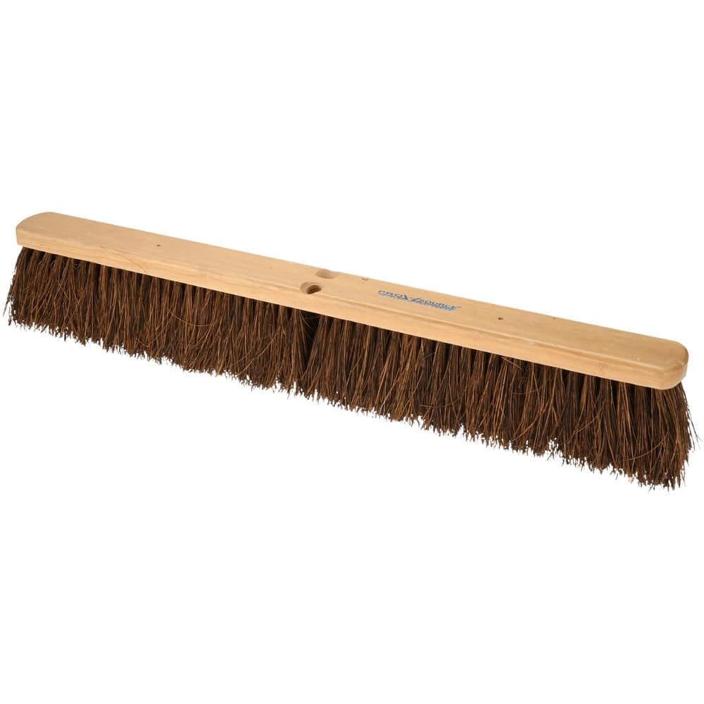 PRO SOURCE Heavy Duty Palmyra-Bristle Push Broom Head with Threaded Wood Block: 30 inch Wide