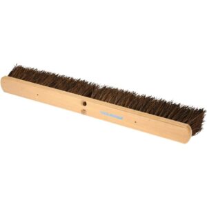 PRO SOURCE Heavy Duty Palmyra-Bristle Push Broom Head with Threaded Wood Block: 30 inch Wide