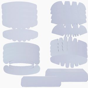 fkumlun 25 pcs baseball caps inserts shapers, 5 design cardboard hat support brim holder universal cap inner liner,white