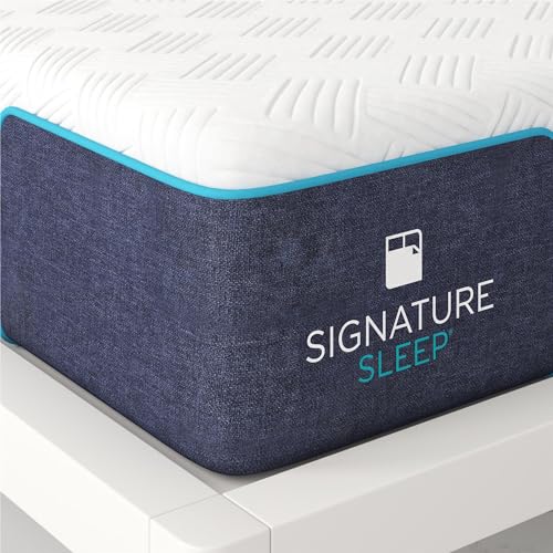 Signature Sleep Bliss 10 Inch Charcoal Cool Gel Memory Foam Mattress-in-a-Box, Medium, Certipur-US and Oeko-TEX, King