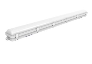 warelight 4ft led vapor tight fixture, 7800 lumen max, cct and wattage selectable, 120-277v