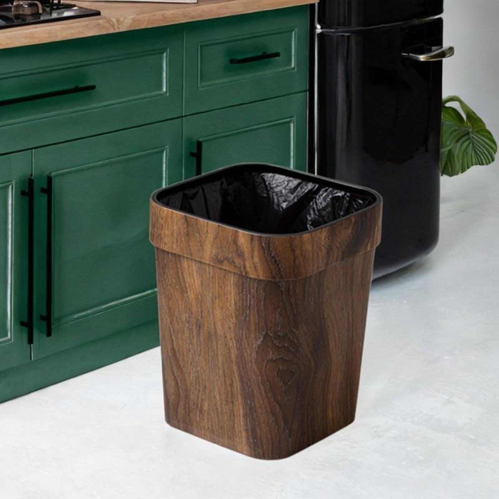 IEUDNS Trash Bin Wastebasket Bin Rustic Square Household Portable Decorative Small Narrow Garbage Can Recycle Bin for Kitchen Decor