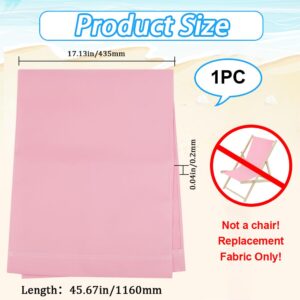 GORGECRAFT 1pcs Beach Sling Chair Replacement 435 * 1165mm Chair Oxford Cloth Pink Chair Fabric Reclining Sling Replacement for Sunbathing Garden Courtyard Beach Relaxation