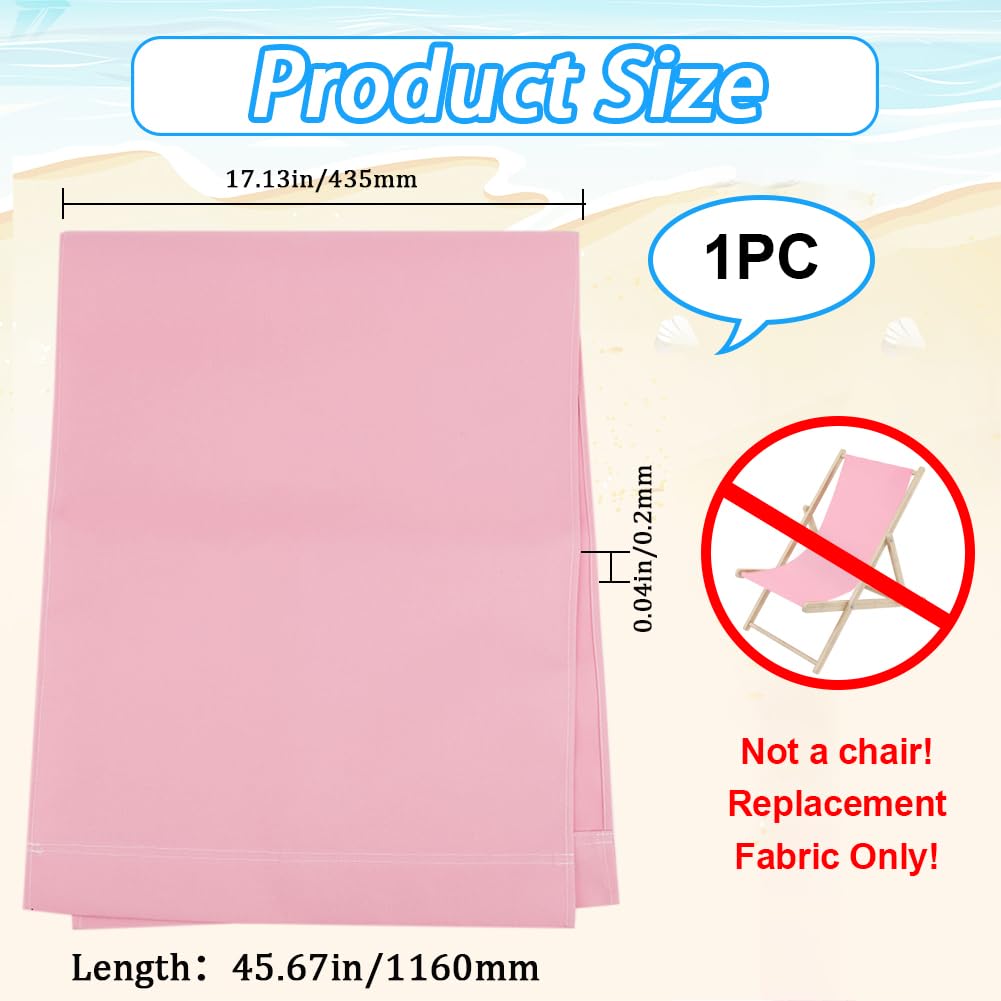 GORGECRAFT 1pcs Beach Sling Chair Replacement 435 * 1165mm Chair Oxford Cloth Pink Chair Fabric Reclining Sling Replacement for Sunbathing Garden Courtyard Beach Relaxation