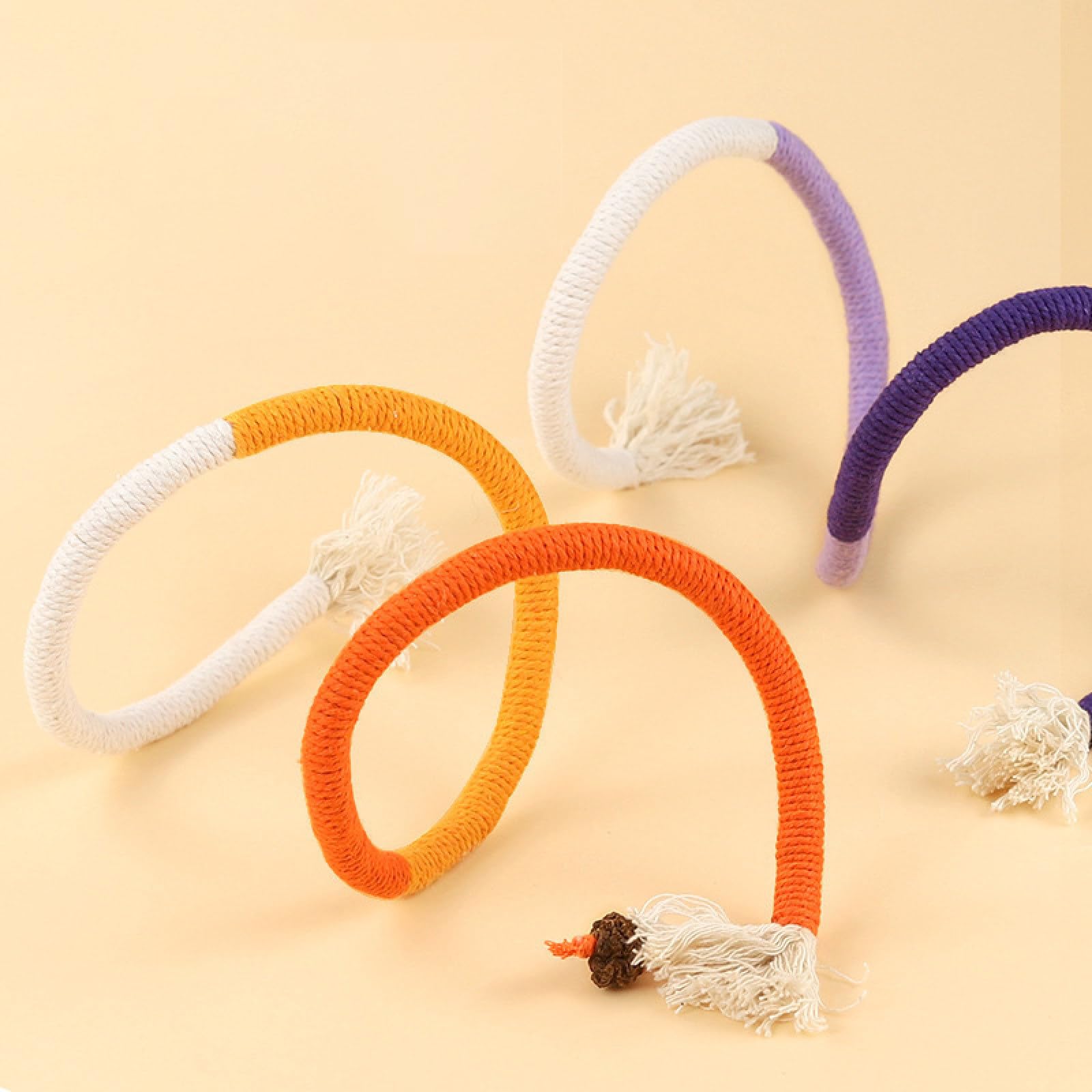 Cat Toys Extended Catnip Toys for Indoor Kitten Cat Chew Molar Scratch Interactive Cat Cotton Rope Cleaning Teeth Cat Dental Stick Cat Treat Kitty Self Play Cat (23.6”) (mixed colors 3pcs,One Size)